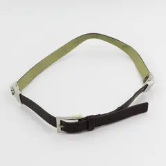 Women's Brown Reptilian-Finish Belt 38in Silver-Tone Buckle NWT