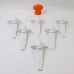 Lot of 6 Zoku Quick Pop Maker Accessories - 6 Sticks, 6 Drip Guards & Tool