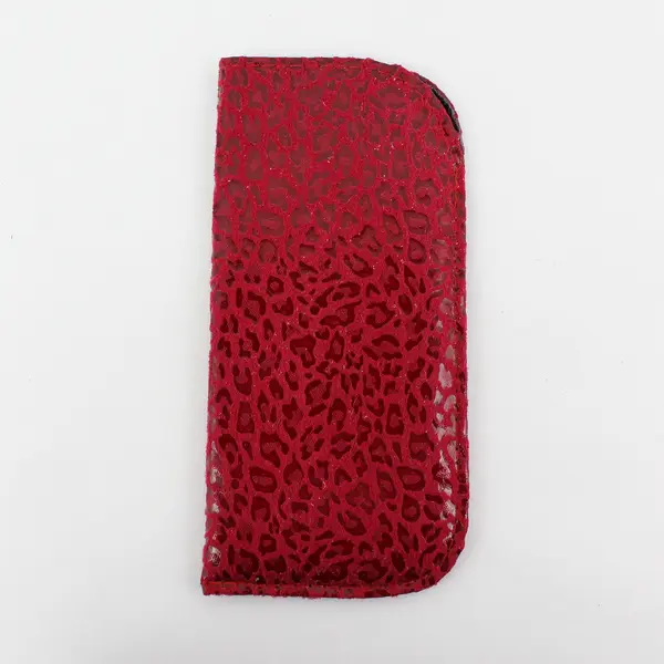 Lot of 3 Eyeglass Cases Floral Red Cheetah Plain Red Protective 