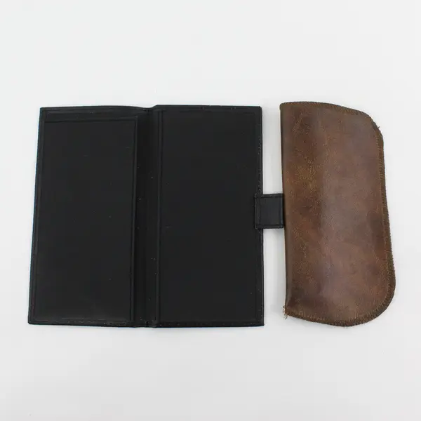 Lot of 5: 2 Eyeglass Cases, Cell Phone Case & 2 Checkbook Inserts