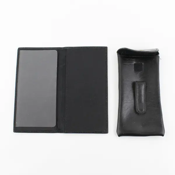 Lot of 5: 2 Eyeglass Cases, Cell Phone Case & 2 Checkbook Inserts