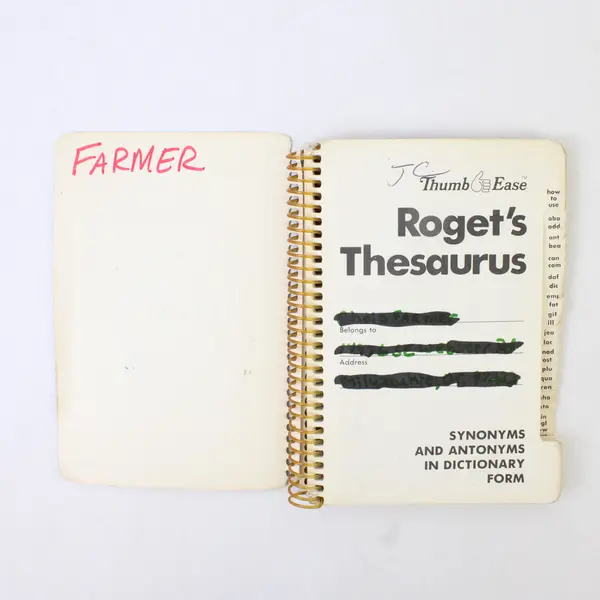 Thumb & Ease Roget's Thesaurus 1980 Pocket Reference Spiral-Bound