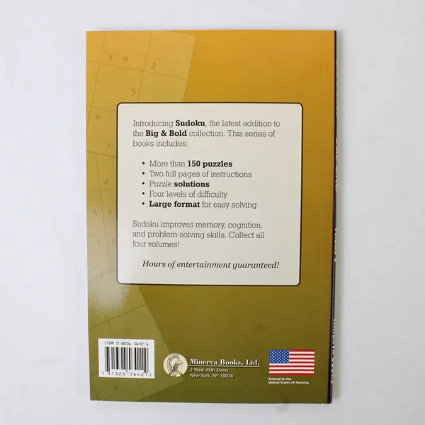 Big & Bold Sudoku Digest - Large Print Puzzle Book, Brand New