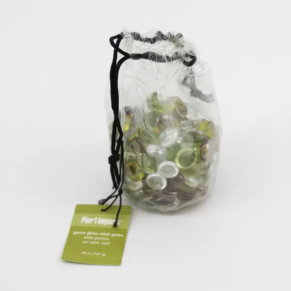 Pier 1 Green Glass Mini Gems Decorative Vase Fillers Terrarium