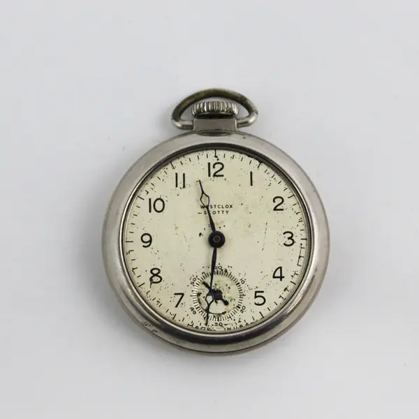 Vintage 1946 Westclox Scotty Style 2 Pocket Watch  For Parts or Repair