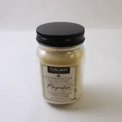 Farmhouse Magnolia 12 oz Scented Glass Jar Candle - New