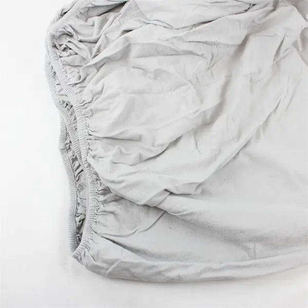 Lot Of 4 Unbranded Light Gray 100% Cotton Bed Set (Fitted, Flat, 2 Pillowcases)