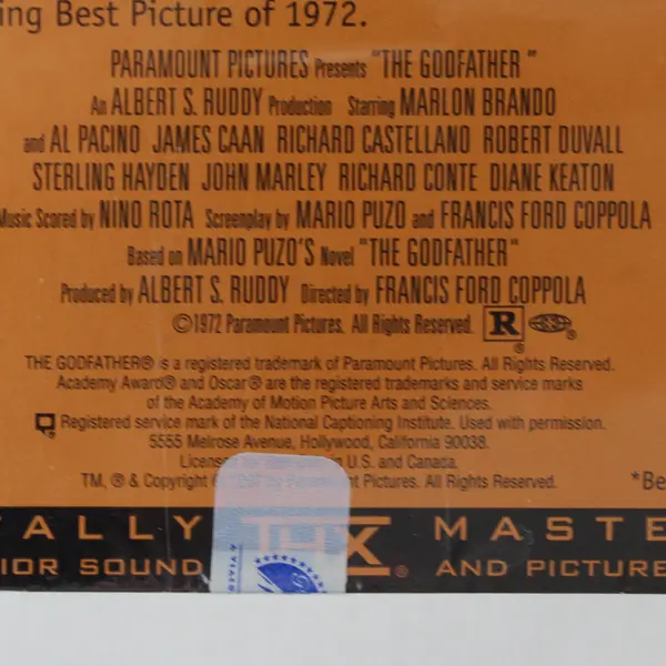 The Godfather Double VHS Tape 1972, #8049 New/Sealed 