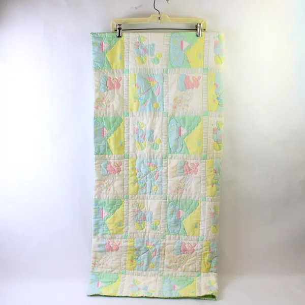 Handmade Pastel Cute Animal Patterned Children's Quilt Blanket 43"x 40"