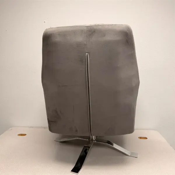 Noble House Home Furnishings Gray Velvet Swivel Club Chair - Local Pickup Only