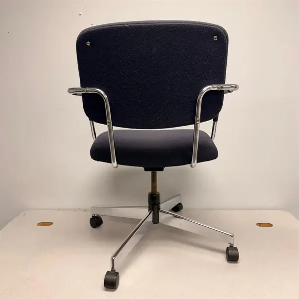 Set of 2 Vintage HON Blue Swivel Upholstered MCM Chairs- Local Pickup Only