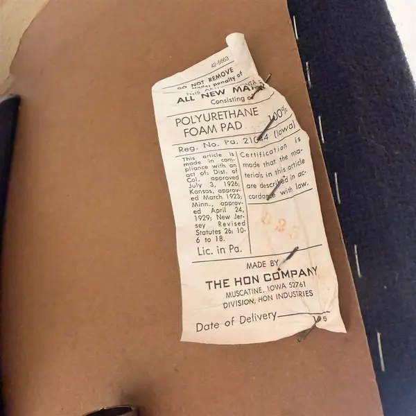 Set of 2 Vintage HON Blue Swivel Upholstered MCM Chairs- Local Pickup Only