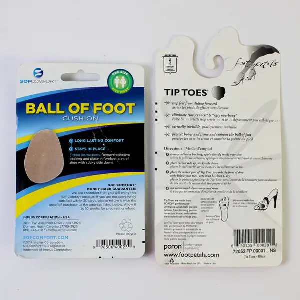 Lot of 2 Ball of Foot Pressure Relief Pads Original Packages