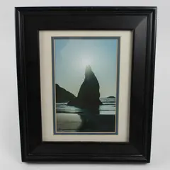 Framed Photograph "The Wizard's Hat" Bandon Oregon Black Frame