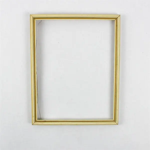 Lot of 3 Picture Frames - Frames Only, No Glass - Off-White/Brown/Bronze