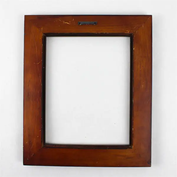 Lot of 2 Picture Frames 8x10 & 4.5x6.5 Wood + Black Metal Gold Rim