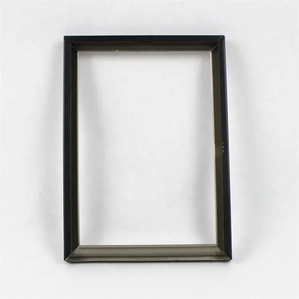 Lot of 2 Picture Frames 8x10 & 4.5x6.5 Wood + Black Metal Gold Rim
