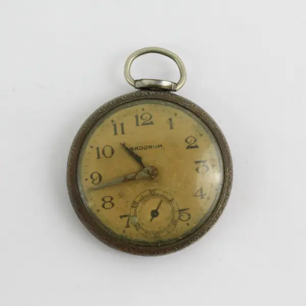 Vintage  Skookum Pocket Watch For Parts or Repair