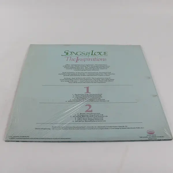 The Inspirations Songs Of Love 12" Vinyl Record