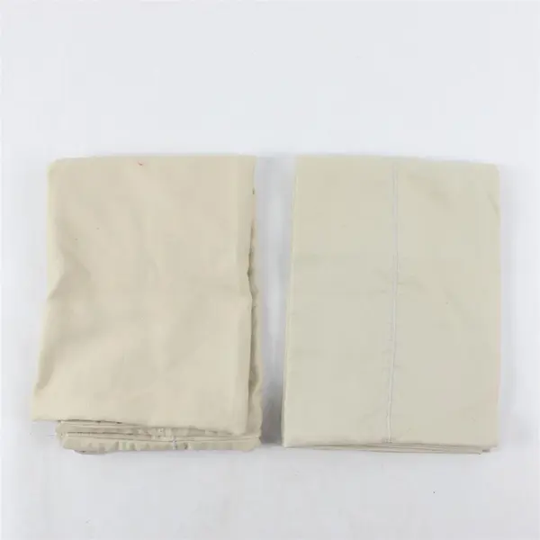Lot Of 2 NMK Textile Mills Matching Beige Standard/Queen Pillowcases 20.5" x 28"