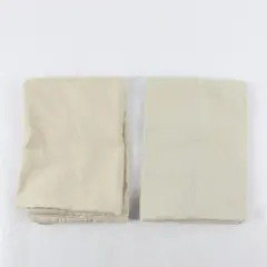 Lot Of 2 NMK Textile Mills Matching Beige Standard/Queen Pillowcases 20.5" x 28"