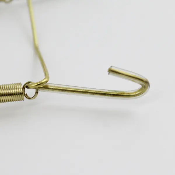 Lot of 16 Brass Wire Spring  Plate Hangers Holders Fit Up To Size 8" Plates 