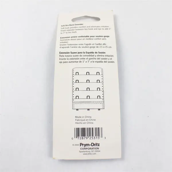 Mixed Lot of 4 Sewing Accessories - 2 Bra Back Extenders & 2 Elastic - New