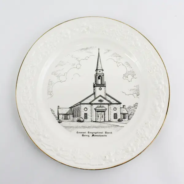 1955 Homer Laughlin Eggshell Theme Covenant Congregational Church Quincy Mass