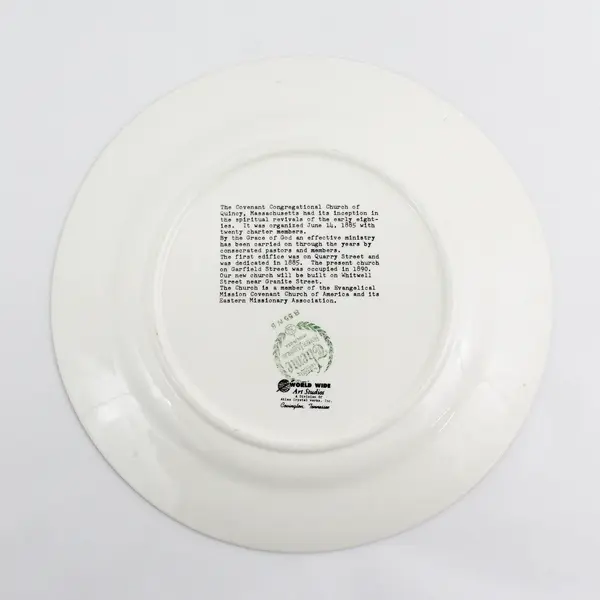 1955 Homer Laughlin Eggshell Theme Covenant Congregational Church Quincy Mass