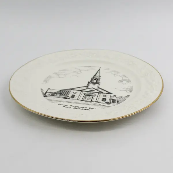 1955 Homer Laughlin Eggshell Theme Covenant Congregational Church Quincy Mass