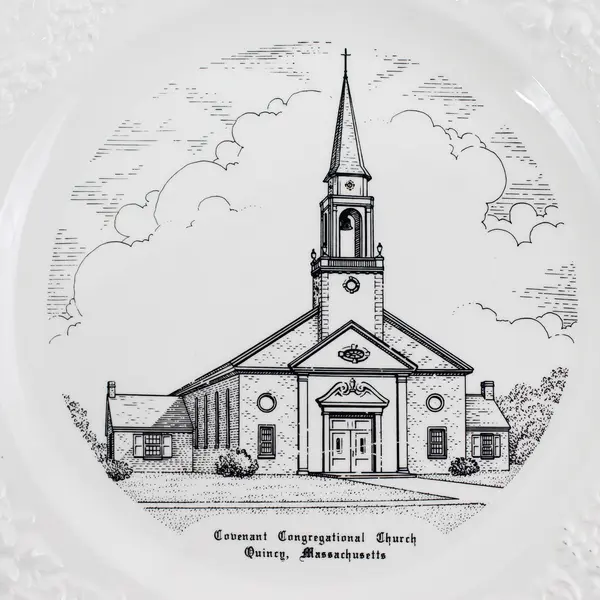 1955 Homer Laughlin Eggshell Theme Covenant Congregational Church Quincy Mass