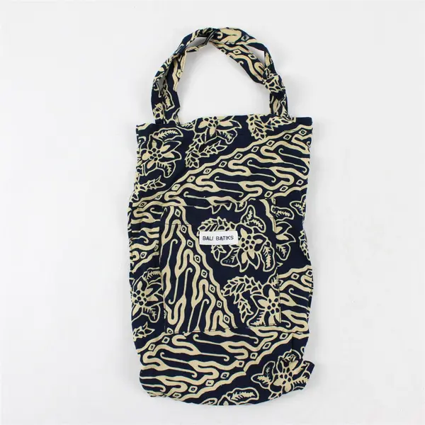 Bali Batiks Hand Painted Resort Wear Blue/Yellow Scarf & Matching Bag