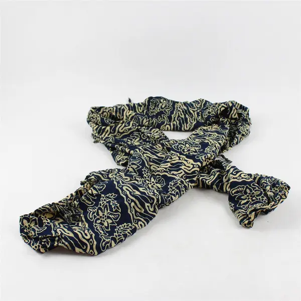 Bali Batiks Hand Painted Resort Wear Blue/Yellow Scarf & Matching Bag