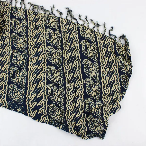 Bali Batiks Hand Painted Resort Wear Blue/Yellow Scarf & Matching Bag