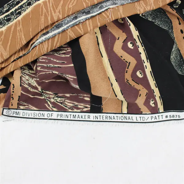 PMI Division Of Print Maker International Brown/Black Fabric #5875 (45" x 92")