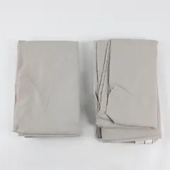 Lot Of 2 IKEA Matching 1504 Solid Beige Color Window Curtain 57" x 98.5"