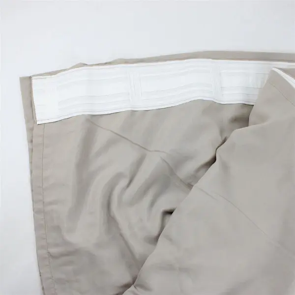 Lot Of 2 IKEA Matching 1504 Solid Beige Color Window Curtain 57" x 98.5"