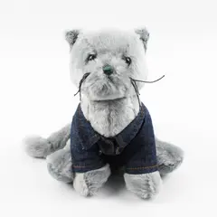 Ganz Webkinz Charcoal Cat Plush HM152 Grey Stuffed Animal No Code