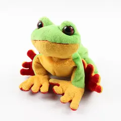 Ganz Lil Kinz HS109 Green Gold Tree Frog Plush 6 in Webkinz