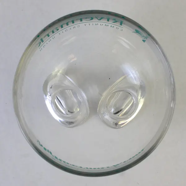 Rivermark Credit Union Novelty Glass Bowl With Feet
