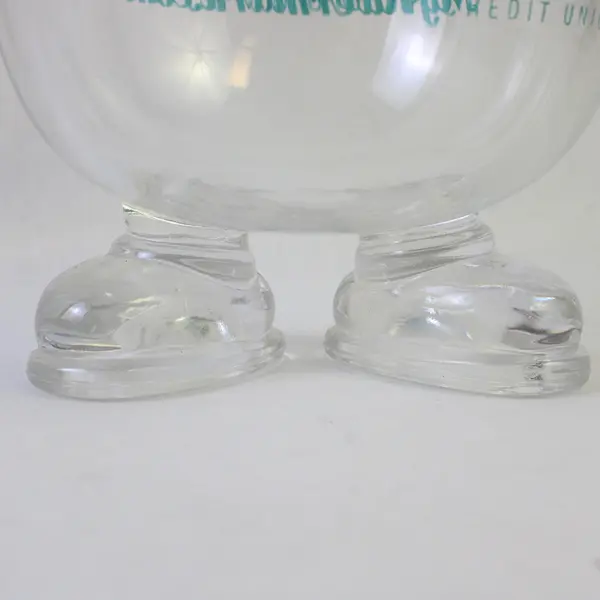 Rivermark Credit Union Novelty Glass Bowl With Feet