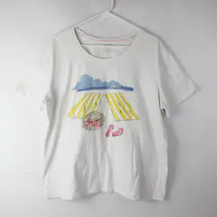 White Stag White Beach Print Short Sleeve T-Shirt Women's Size XL (16-18)