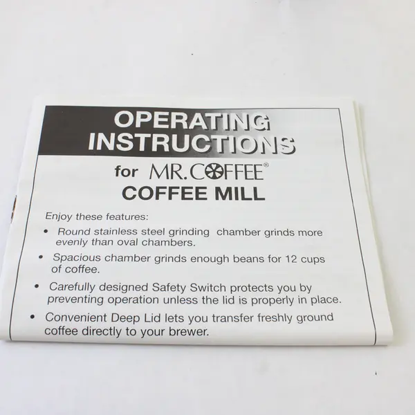 Mr. Coffee IDS59 Electric Stainless Steel Coffee Grinder Open Box
