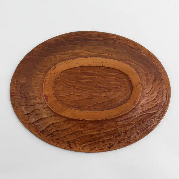 Give Us This Day Our Daily Bread Oval Faux Wood Platter by Multiproducts 1954 