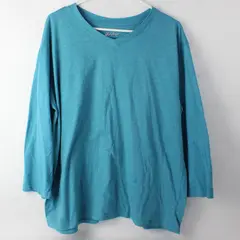 Garland Solid Blue Color Quarter Length Sleeve T-Shirt Women's Size XL