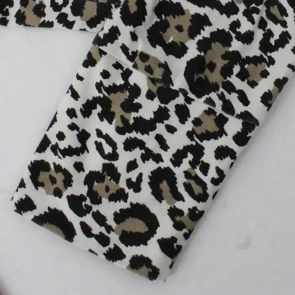 A.N.A Brown/White Leopard Long Sleeve T-Shirt Women's Size XL