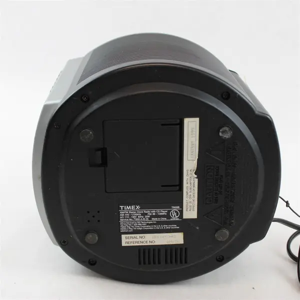 Untested Timex Indiglo T600B Stereo CD Alarm Clock Radio AM/FM Nature Sounds