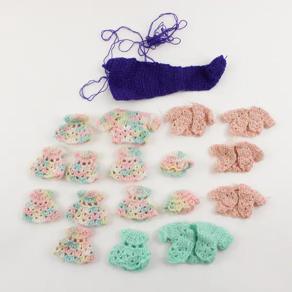 Assorted Small Crocheted Pieces for Sewing Crafts