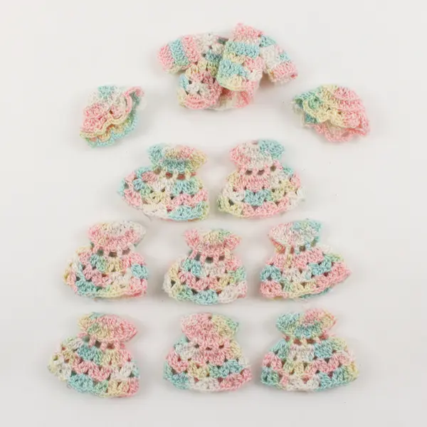 Assorted Small Crocheted Pieces for Sewing Crafts