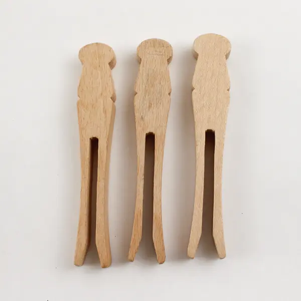 Lot of 14 Assorted Wooden Clothespins & Popsicle Sticks for Crafts